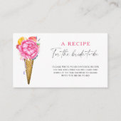 Eiscreme Blumenrezept für die Braut Begleitkarte (Vorderseite)