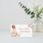 Eiscreme Boho Diaper Raffle Baby Dusche Begleitkarte (Stehend Vorderseite)