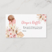 Eiscreme Boho Diaper Raffle Baby Dusche Begleitkarte (Vorderseite)