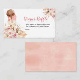 Eiscreme Boho Diaper Raffle Baby Dusche Begleitkarte