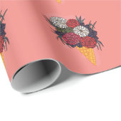 Eiscreme Bouquet: Vintage Blüte. Geschenkpapier (Rolleneckpunkt)