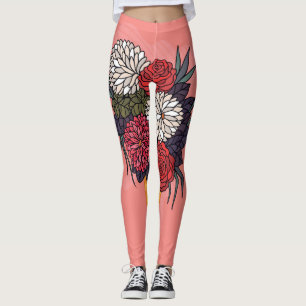 Eiscreme Bouquet: Vintage Blüte. Leggings