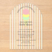 Eiscreme-Brautparty Acryleinladungen (Vorderseite)