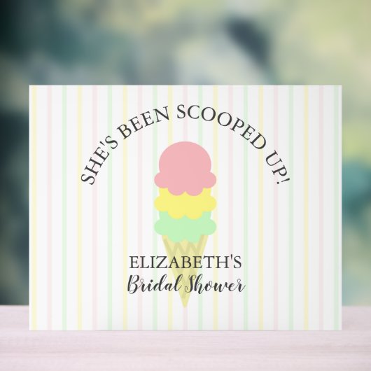 Eiscreme-Brautparty Acrylschild (Neutral)