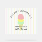 Eiscreme-Brautparty Acrylschild (Vorderseite)