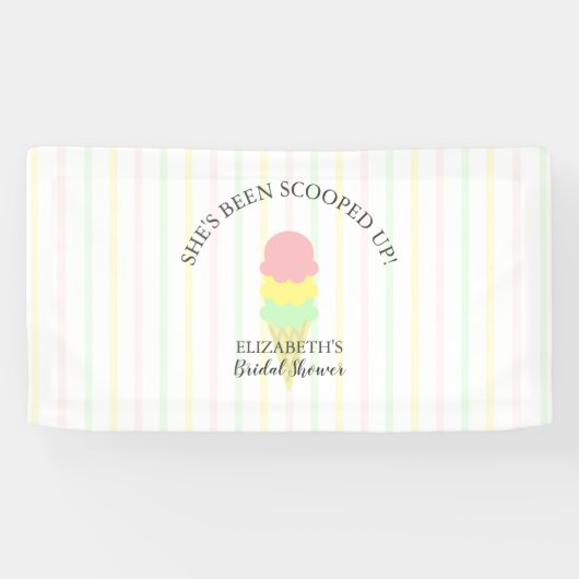 Eiscreme-Brautparty Banner (Horizontal)