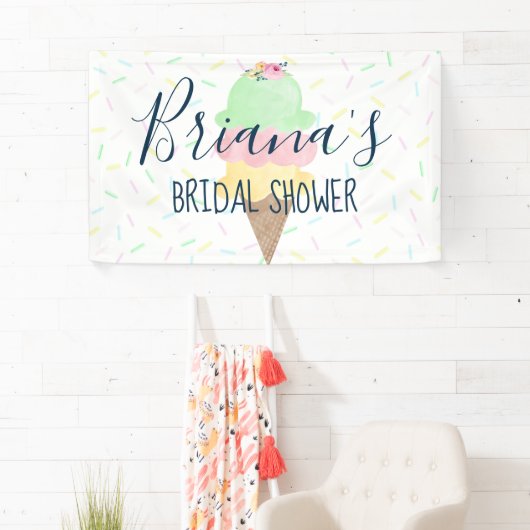 Eiscreme-Brautparty Banner (Insitu)