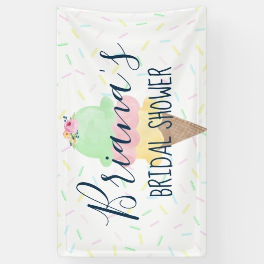 Eiscreme-Brautparty Banner (Vertikal)