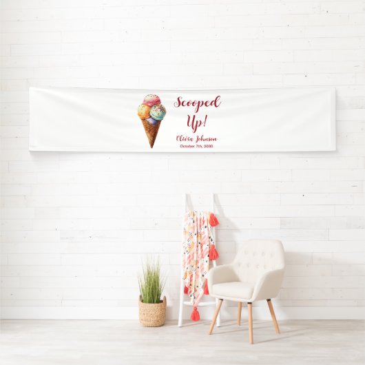 Eiscreme Brautparty Banner (Insitu)
