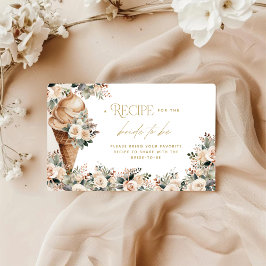 Eiscreme-Brautparty Begleitkarte