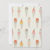 Eiscreme-Brautparty Einladung (Rückseite)