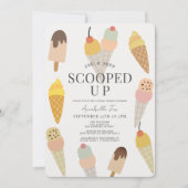 Eiscreme-Brautparty Einladung (Vorderseite)