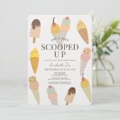 Eiscreme-Brautparty Einladung (Stehend Vorderseite)