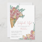 Eiscreme-Brautparty Einladung (Vorderseite)