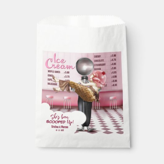 Eiscreme-Brautparty Geschenktütchen (Vorderseite)