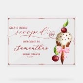 Eiscreme-Brautparty gesockt Begrüßung Acrylschild (Vorderseite)