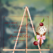 Eiscreme-Brautparty gesockt Begrüßung Acrylschild (Neutral)