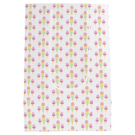 Eiscreme-Brautparty Mittlere Geschenktüte (Rückseite)