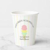 Eiscreme-Brautparty Pappbecher (Vorderseite)