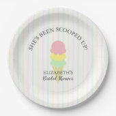 Eiscreme-Brautparty Pappteller (Vorderseite)