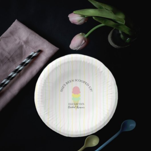 Eiscreme-Brautparty Pappteller