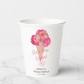 Eiscreme-Brautparty Personalisiert Pappbecher (Vorderseite)