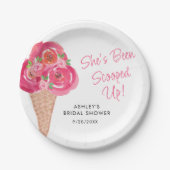 Eiscreme-Brautparty Personalisiert Pappteller (Vorderseite)