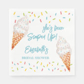 Eiscreme-Brautparty personalisiert Serviette (Vorderseite)