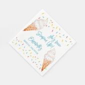 Eiscreme-Brautparty personalisiert Serviette (Ecke)