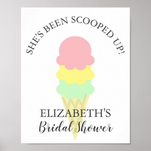 Eiscreme-Brautparty Poster (Vorne)