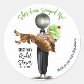 Eiscreme-Brautparty Runder Aufkleber (Vorderseite)