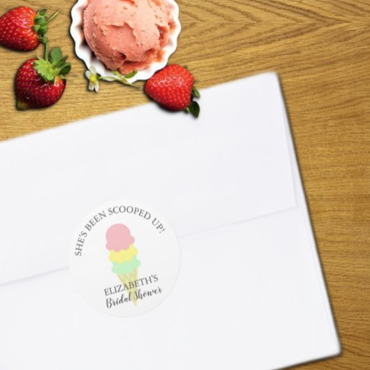 Eiscreme-Brautparty Runder Aufkleber