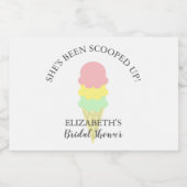 Eiscreme-Brautparty Schaumweinetikett (Einzelnes Label)
