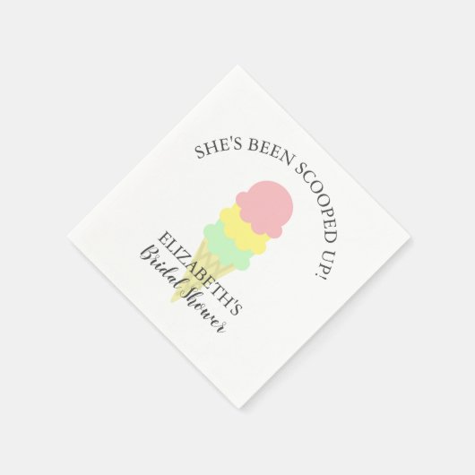 Eiscreme-Brautparty Serviette (Ecke)