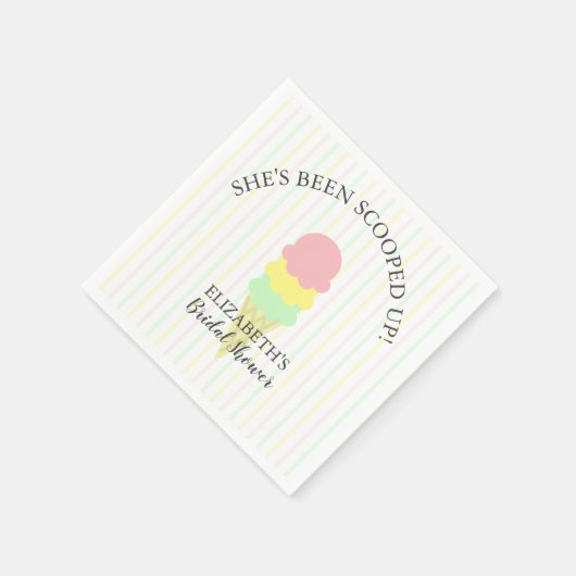 Eiscreme-Brautparty Serviette (Ecke)