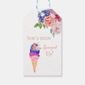 Eiscreme-Brautparty Sie ist aufgefüllt Danke Geschenkanhänger (Rückseite)