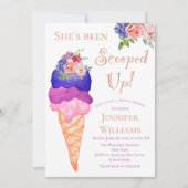 Eiscreme-Brautparty Sie wurde aufgefangen Einladung (Vorderseite)