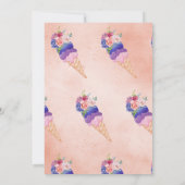 Eiscreme-Brautparty Sie wurde aufgefangen Einladung (Rückseite)