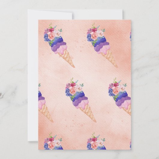 Eiscreme-Brautparty Sie wurde aufgefangen Einladung (Rückseite)