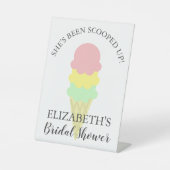 Eiscreme-Brautparty Sockelschild (Vorderseite)