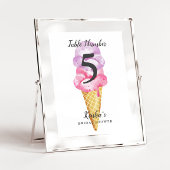 Eiscreme-Brautparty Tischnummer