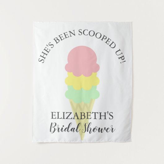 Eiscreme-Brautparty Wandteppich (Vorderseite)