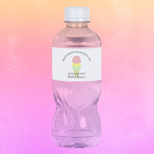 Eiscreme-Brautparty Wasserflaschenetikett