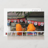 Eiscreme Break ... Buddhistische Mönche in Thailan Postkarte (Vorne/Hinten)