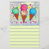 Eiscreme Briefpapier (Rückseite)