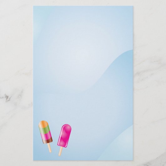 Eiscreme Briefpapier (Vorderseite)