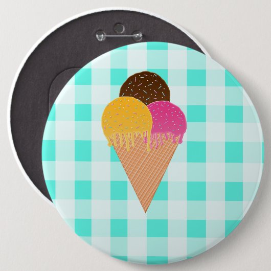 Eiscreme Button (Vorne & Hinten)