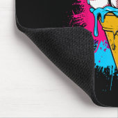 Eiscreme Bysebyll Tropf Wasserfarbe Männer Jugend Mousepad (Ecke)