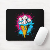 Eiscreme Bysebyll Tropf Wasserfarbe Männer Jugend Mousepad (Mit Mouse)