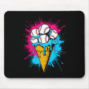 Eiscreme Bysebyll Tropf Wasserfarbe Männer Jugend  Mousepad